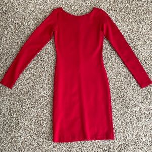 Amanda Uprichard red fitted dress